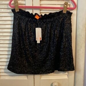 Joe Fresh Black Sequin Skirt